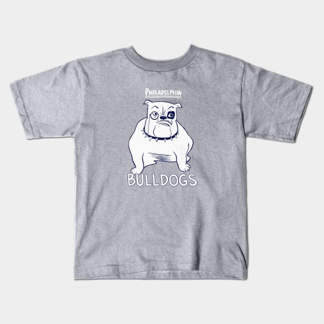 Defunct Philadelphia Bulldogs Football Kids T-Shirt by LocalZonly